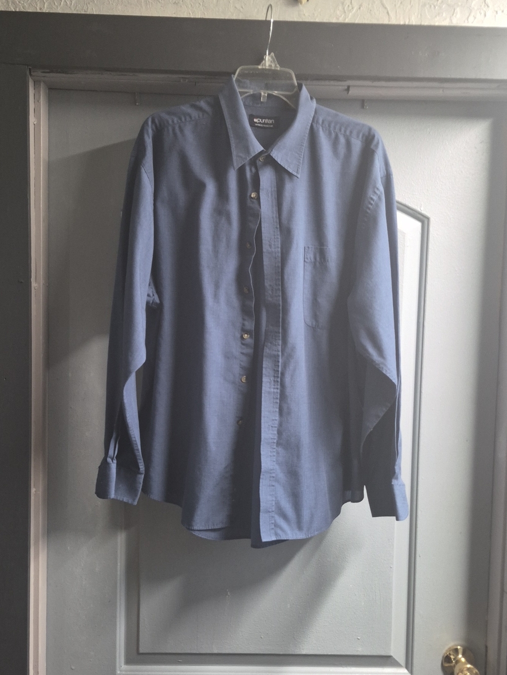 Puritan Men's Long-Sleeve Button-Down Shirt - Navy Blue
